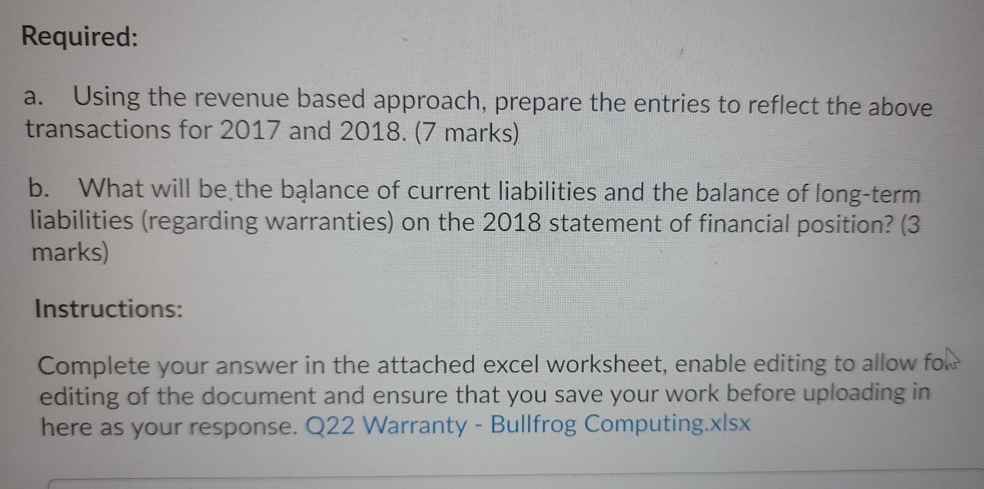 3-year warranty that requires the company to perform periodic services and to