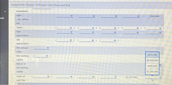 project's life (year 5 ). - The new machine is more efficient,
