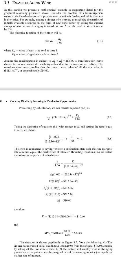 the market rate of interest is 10%. Graphically show the operating plan