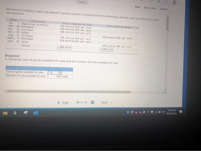 entered into the following calendar-year purchases and transactions Units sold at Retail
