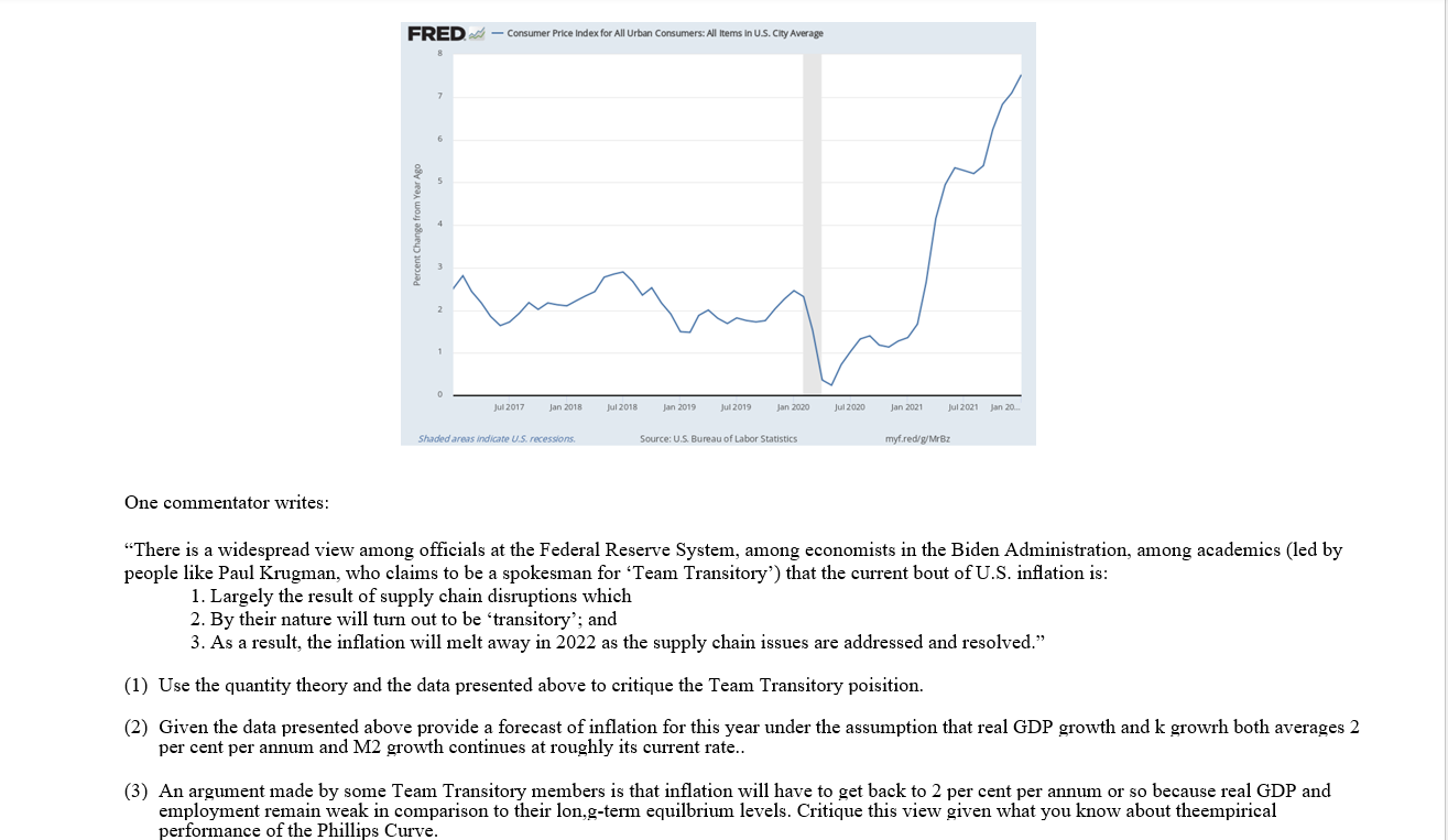 quarterly year-over-year percentage changes for the US over the period 2018:1 to