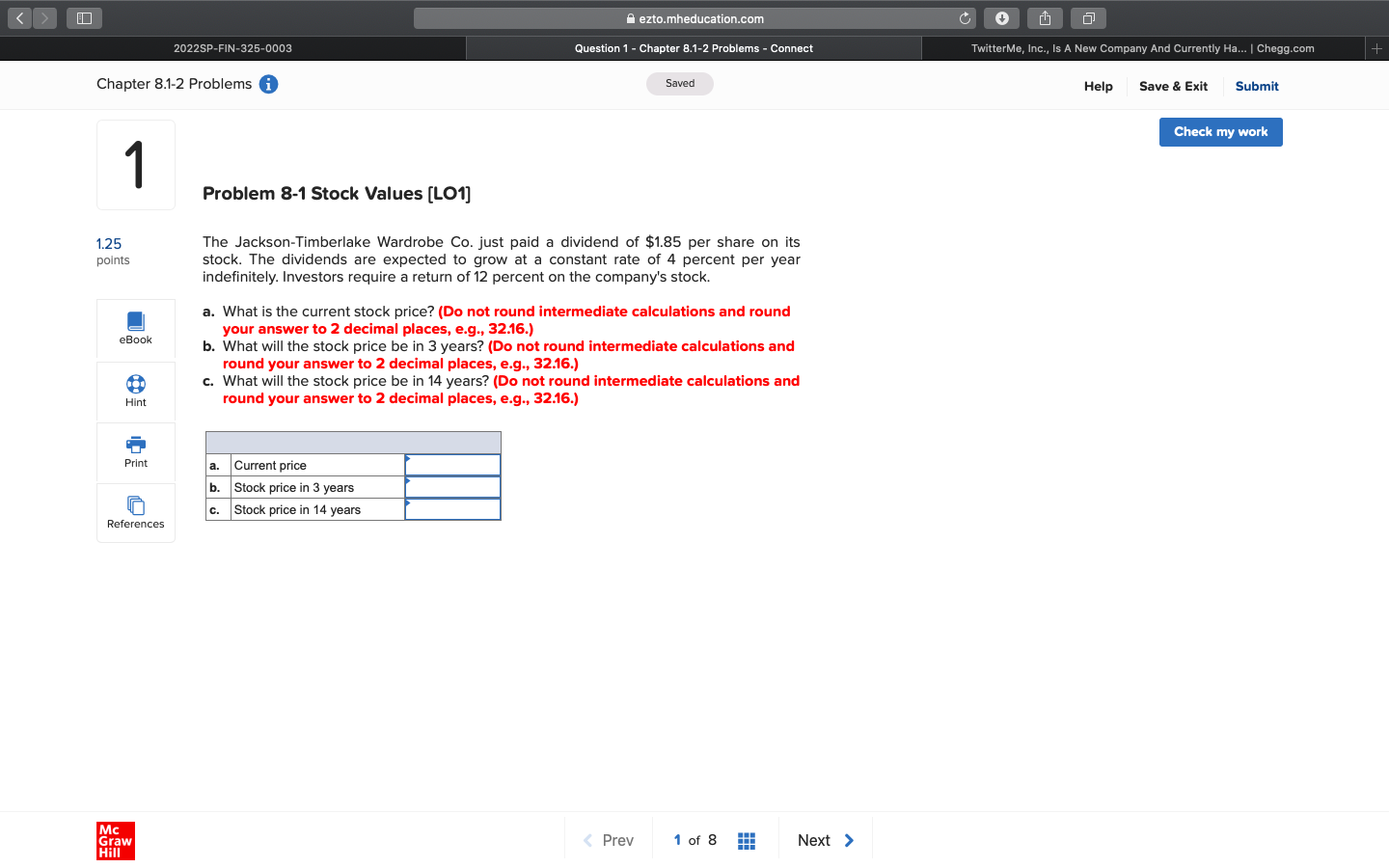 Inc., will be $1.56 per share. The dividends are anticipated to maintain