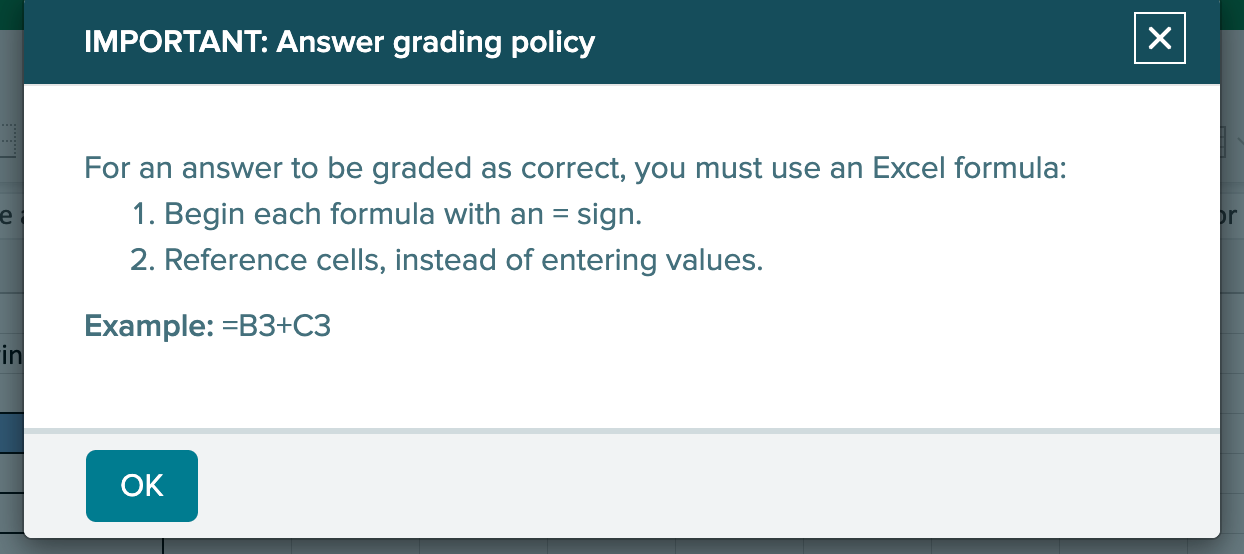  IMPORTANT: Answer grading policy e For an answer to be graded