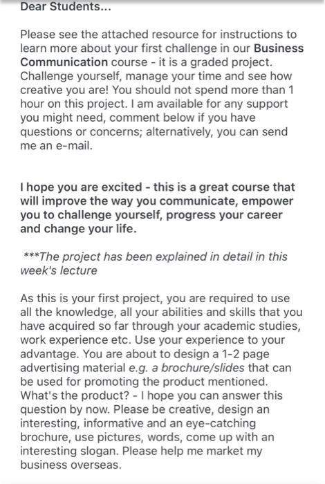  Dear Students... Please see the attached resource for instructions to learn