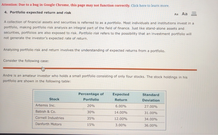  Attention: Due to a bug in Google Chrome, this page may