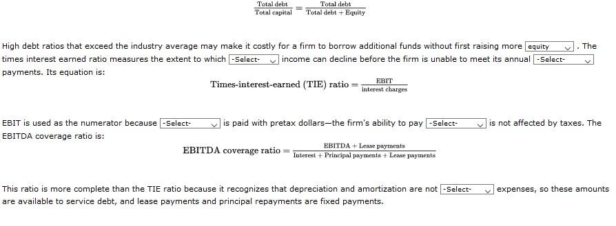  Question1 Question 2 ( Please help Me Thanks ) Total debt