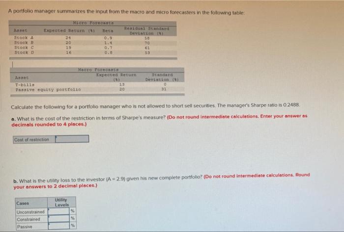  A portfolio manager summarizes the input from the macro and micro