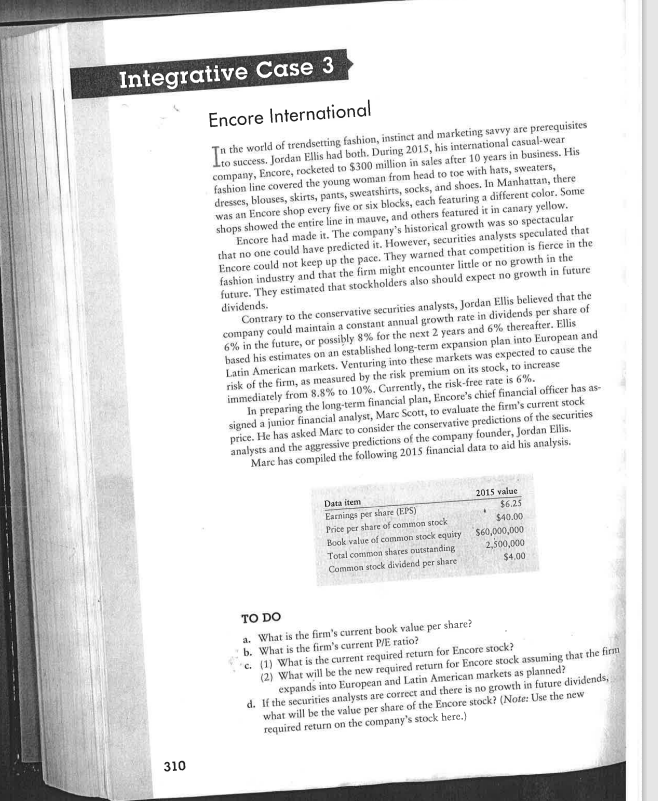  Kindly solve it on a paper not Ms Excel and part