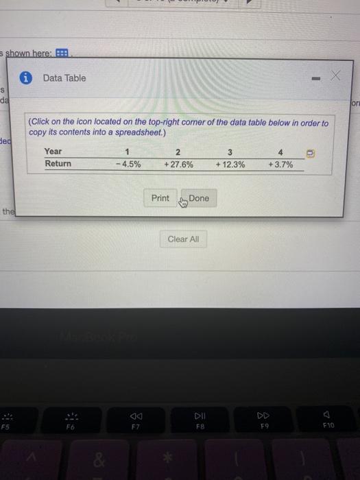 the icon located on the top-right corner of the data table below