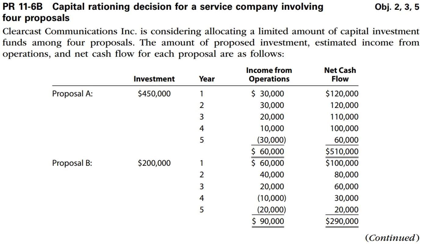 ***** I need help with the Average Rate of Return, and Net