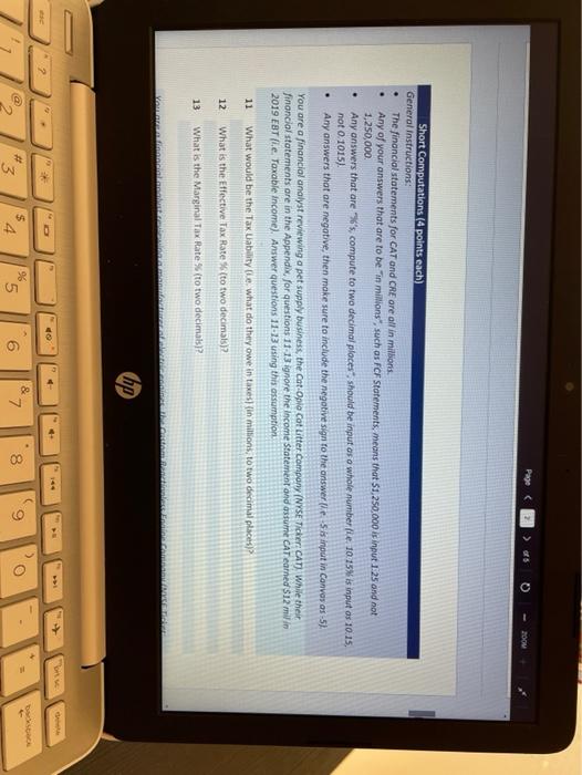 Cash Flows for CAT. Remember the bottom line "net change in cash