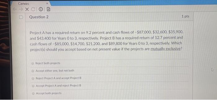 value equal to zero, then: any delay in receiving the projected cash