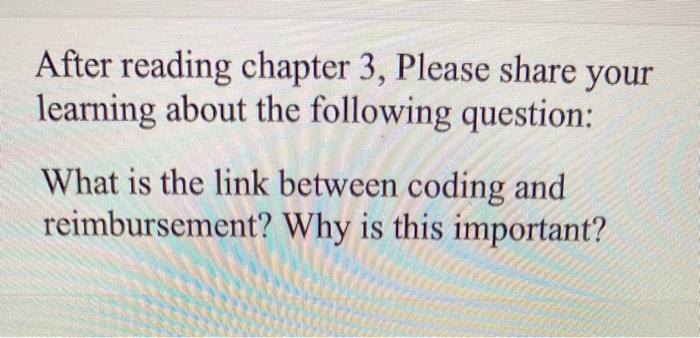 what After reading chapter 3, Please share your learning about the following