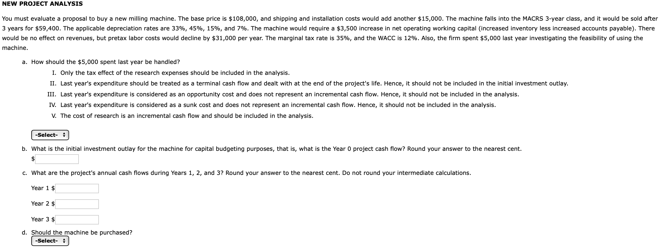 do not use excel to solve** parts inventory). The project would have