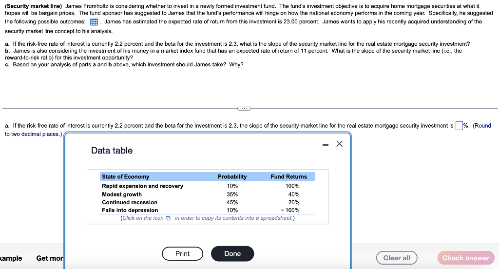 I need help with a, b, and c, please!!! (Security market line)
