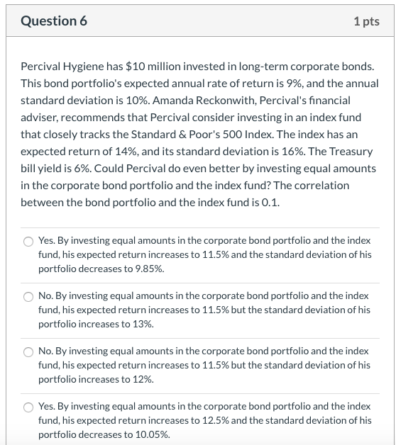  Please with full explained steps Question 6 1 pts Percival Hygiene