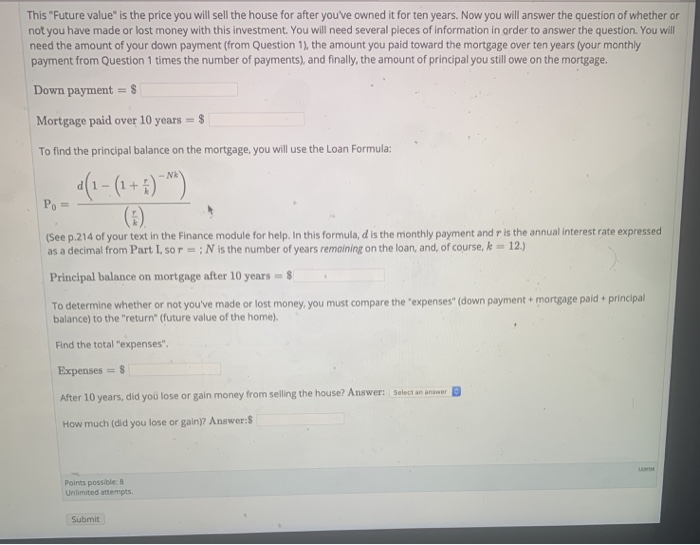 will be computing various values associated with a 30 year loan. In
