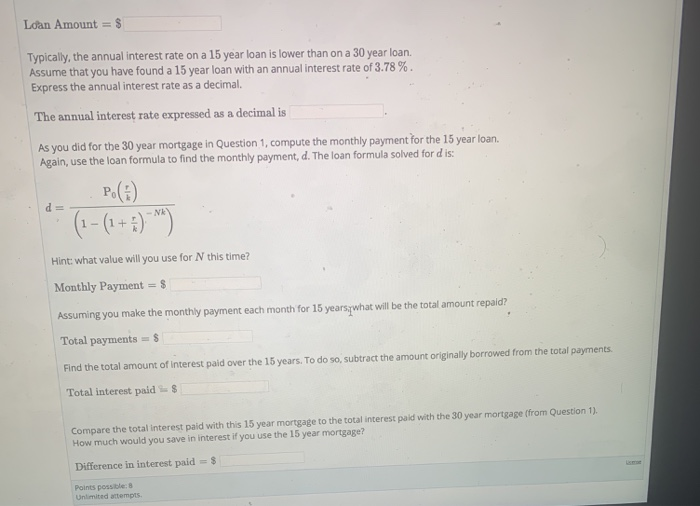 10 years. In Part III you will be computing values associated with