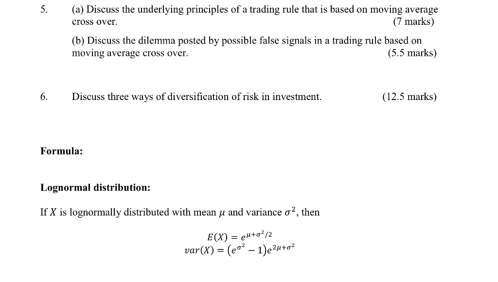 List steps for Q5 a and b please (a) Discuss the underlying