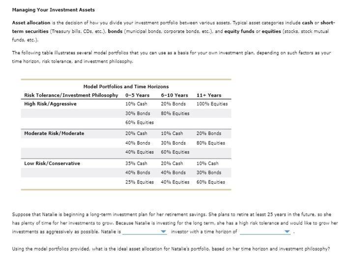 Fill in the blank 1: an aggressive / a moderate/ a conservative