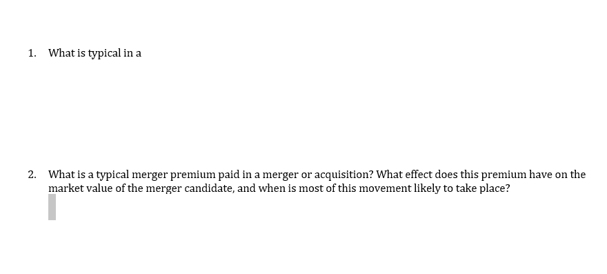  1. What is typical in a 2. What is a typical
