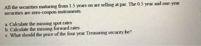 (all yield are shown on a bond equivalent basis) Forward Rate Yield