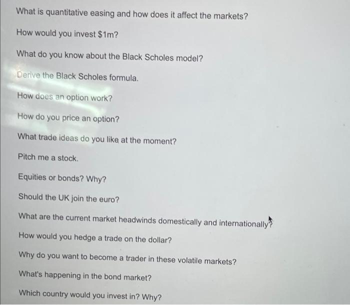  What is quantitative easing and how does it affect the markets?