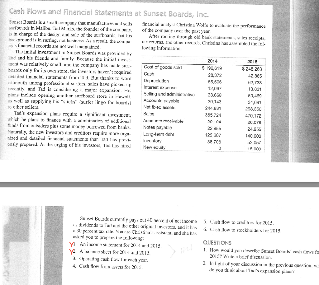 Please do the 2 questions with the Y beside them Cash