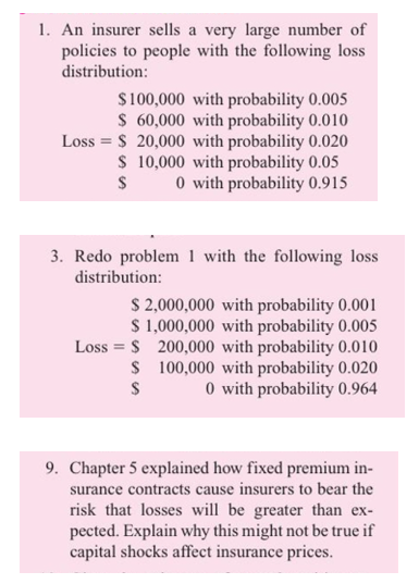 Question 3 I need to know what the loss distribution is