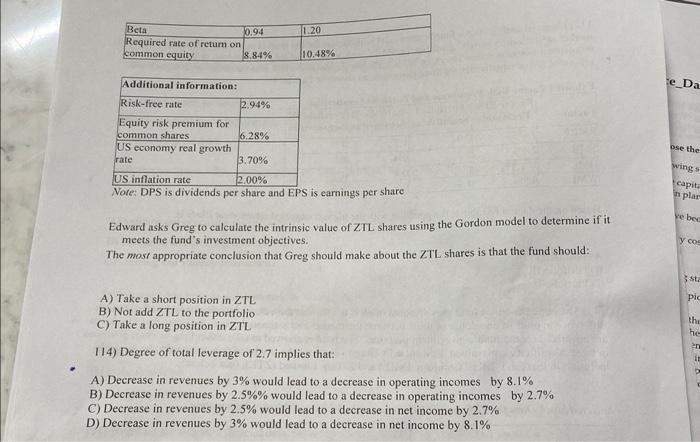 analyst uses a four-factor model with factors for the market as a