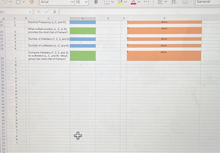 (2), 3rd base (3), shortstop (S), left held (L), center field (C),