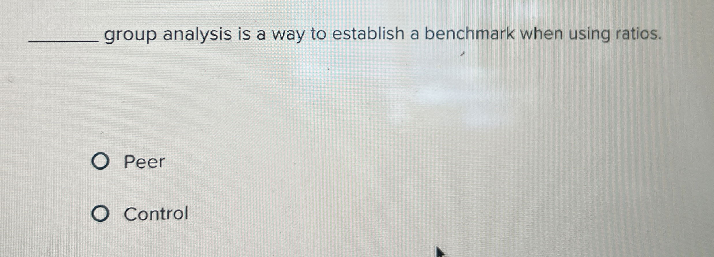  group analysis is a way to establish a benchmark when using