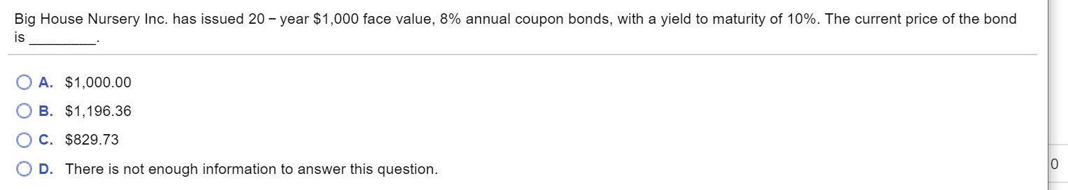 issued 10-year $1,000 face value, 8% annual coupon bonds, with a yield