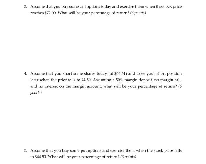 At the current market price of $56.61, what are the intrinsic values