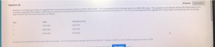 abandon the project after three years. At t-3, the estimated salvage value