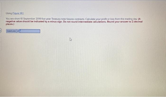  Using Eigure 141 You are short 10 September 2019 five year