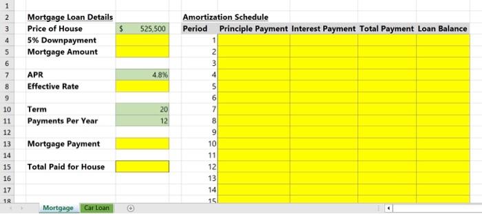 I need help with filling out some excel spreadsheets
