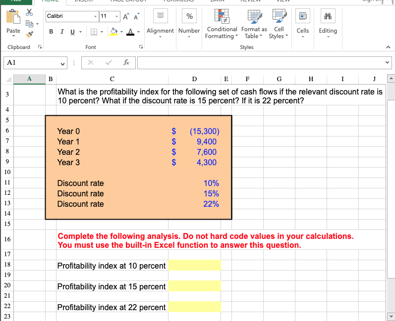HOME INSERT PAGE LAYOUT FORMULAS DATA REVIEW VIEW Sign In Calibri 11