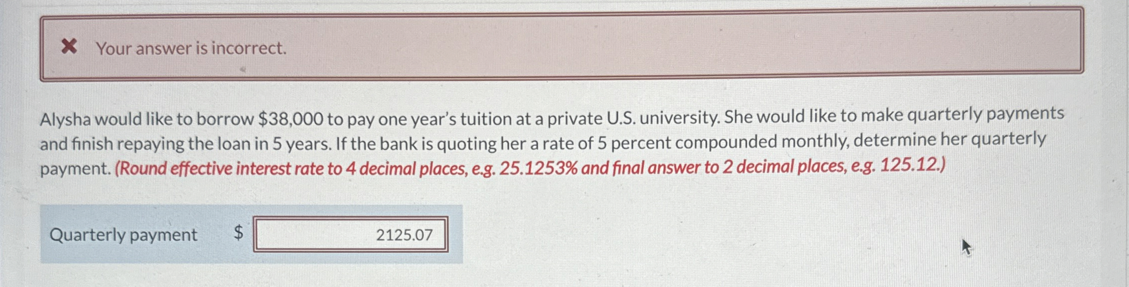  ask it again to another expert Alysha would like to borrow