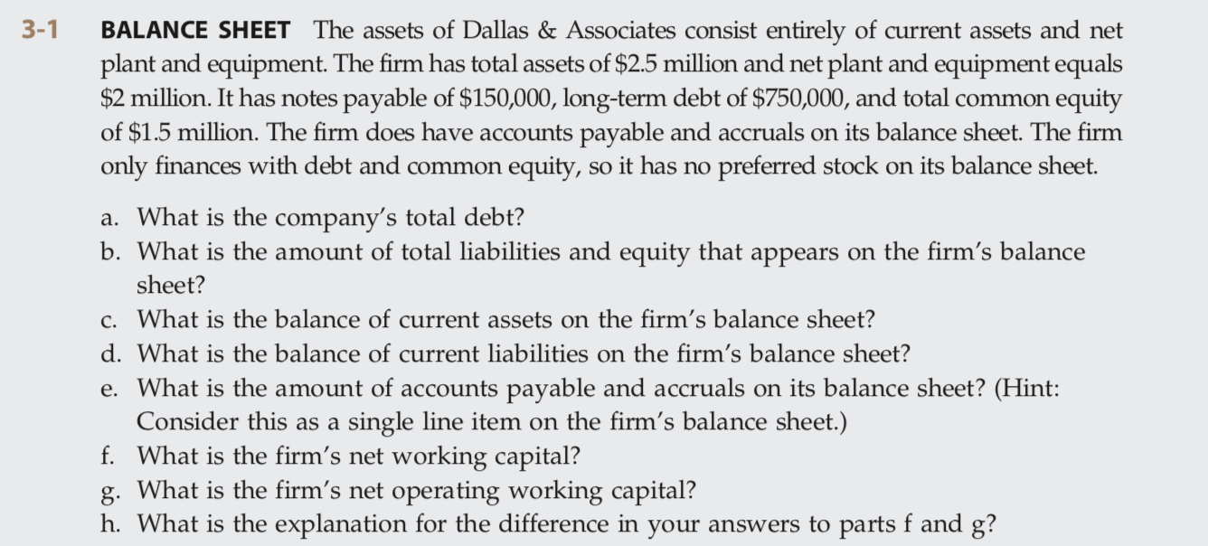 Could you help answer and explain the following question please? 3-1 BALANCE