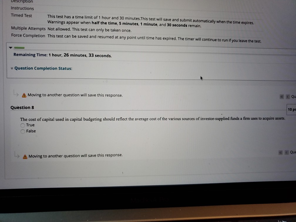 limit of 1 hour and 30 minutes. This test will save and