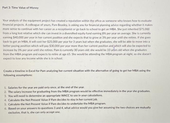 CREATE TIMELINE IN EXCEL FOR BOTH OPTIONS AND DISPLAY THE FORMULAS PLEASE!!