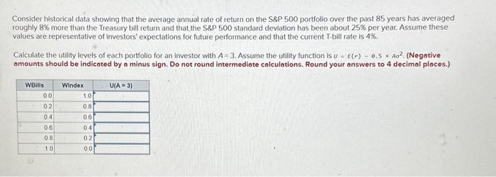 Please help Consider historical data showing that the average annual rate of