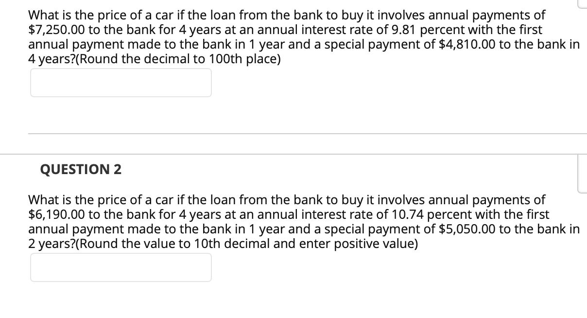 Please help explain how to complete both What is the price of