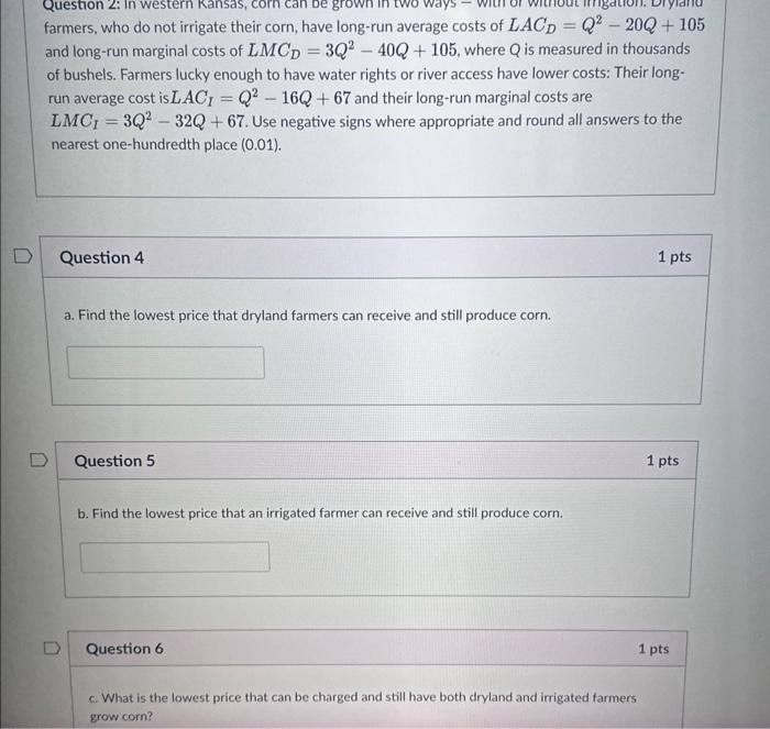  just answers to each question, no work needs to be shown
