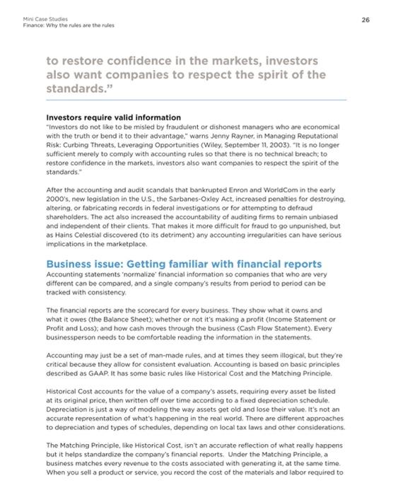 Finance: Why the rules are the rules According to the Organic Trade
