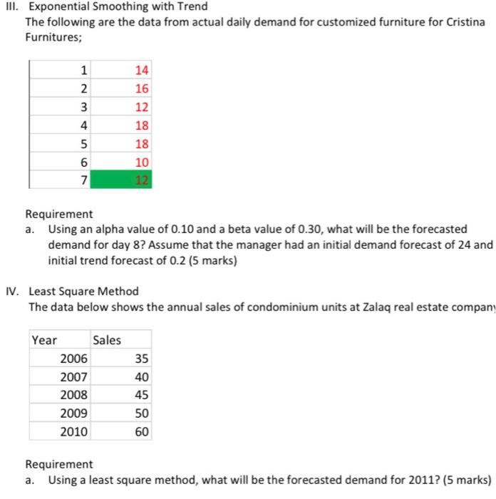 Show you solutions in good form. You may use an extra sheet