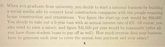 Please solve using formulas and normal calculator. thank you 16. When you