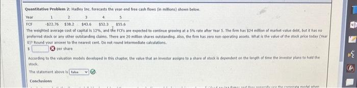 nonconstant growth. Quantitative Problem 1: Assurne today is December 31, 2019. Baringten