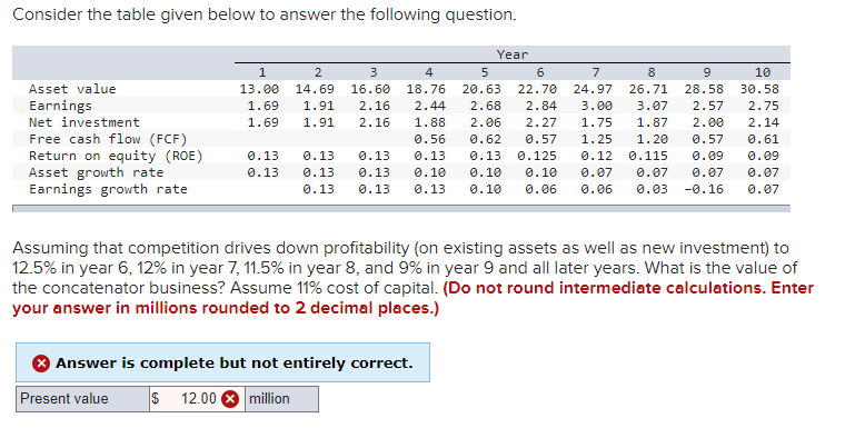 Consider the table given below to answer the following question. 1
